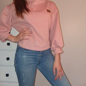 Long sleeved light pink shirt